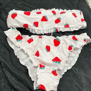 Never worn - sent wrong size shein strawberry print bikini